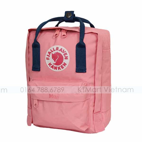 FjallRaven Kanken Mini Kids Backpack Pink Royal-Blue Fjallraven ktmart.vn 1