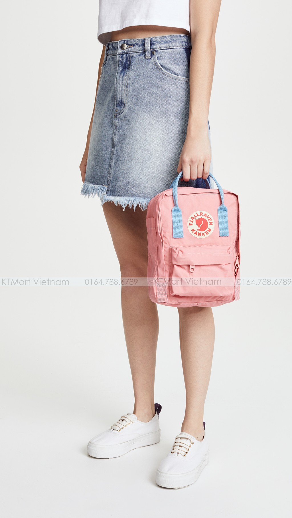 FjallRaven Kanken Mini Kids Backpack Pink Royal-Blue Fjallraven ktmart.vn 4