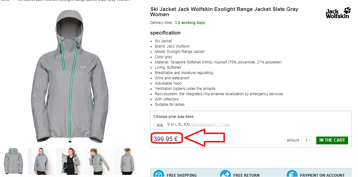Jack Wolfskin Exolight Range Jacket Women Slate Grey Jack Wolfskin ktmart.vn 8