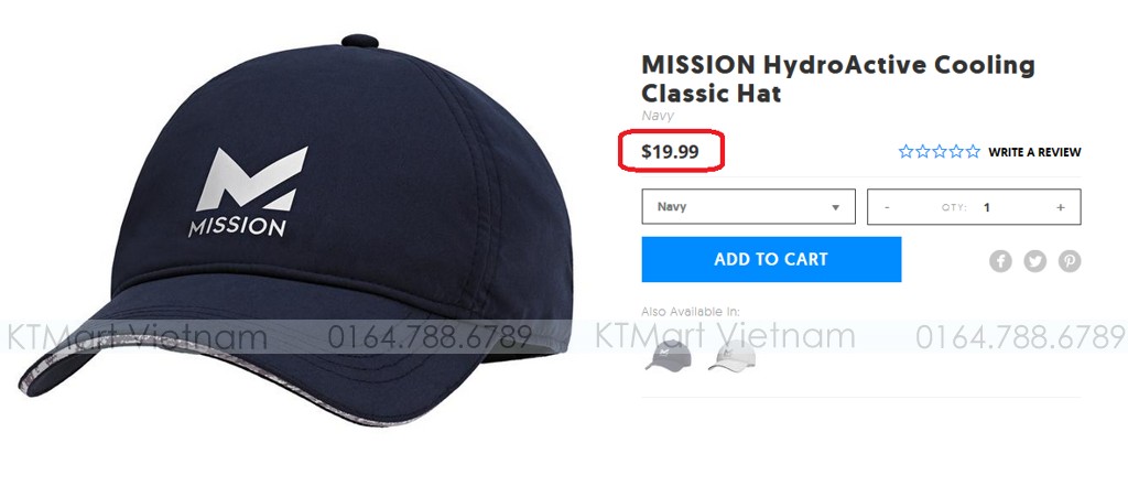 MISSION HydroActive Cooling Classic Hat MISSION ktmart.vn 3