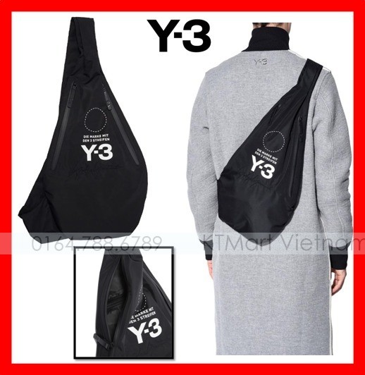 Túi đeo chéo Y 3 Yohji Messenger Bag Backpacks Black.