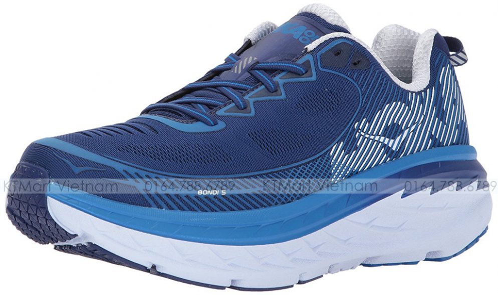 Giầy Chạy Bộ Siêu Nhẹ Hoka One Mens Bondi 5 Running Shoes Hoka