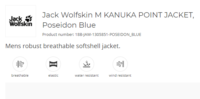 Jack Wolfskin M KANUKA POINT JACKET Poseidon Blue Free Shipping starts at 60£ www exxpozed co uk