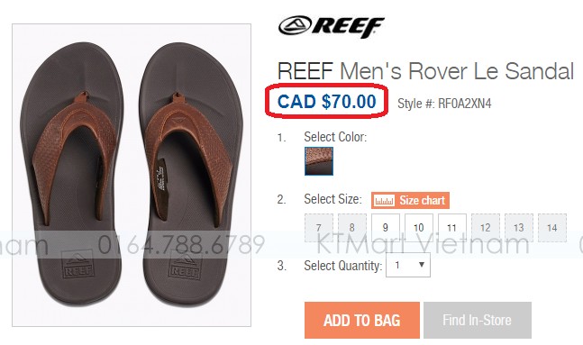 Reef Men’s Rover Leather Sandal Reef ktmart.vn 8