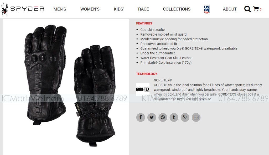 Spyder Men’s Gate Gore-Tex® Ski Gloves 726008 Spyder ktmart.vn 3