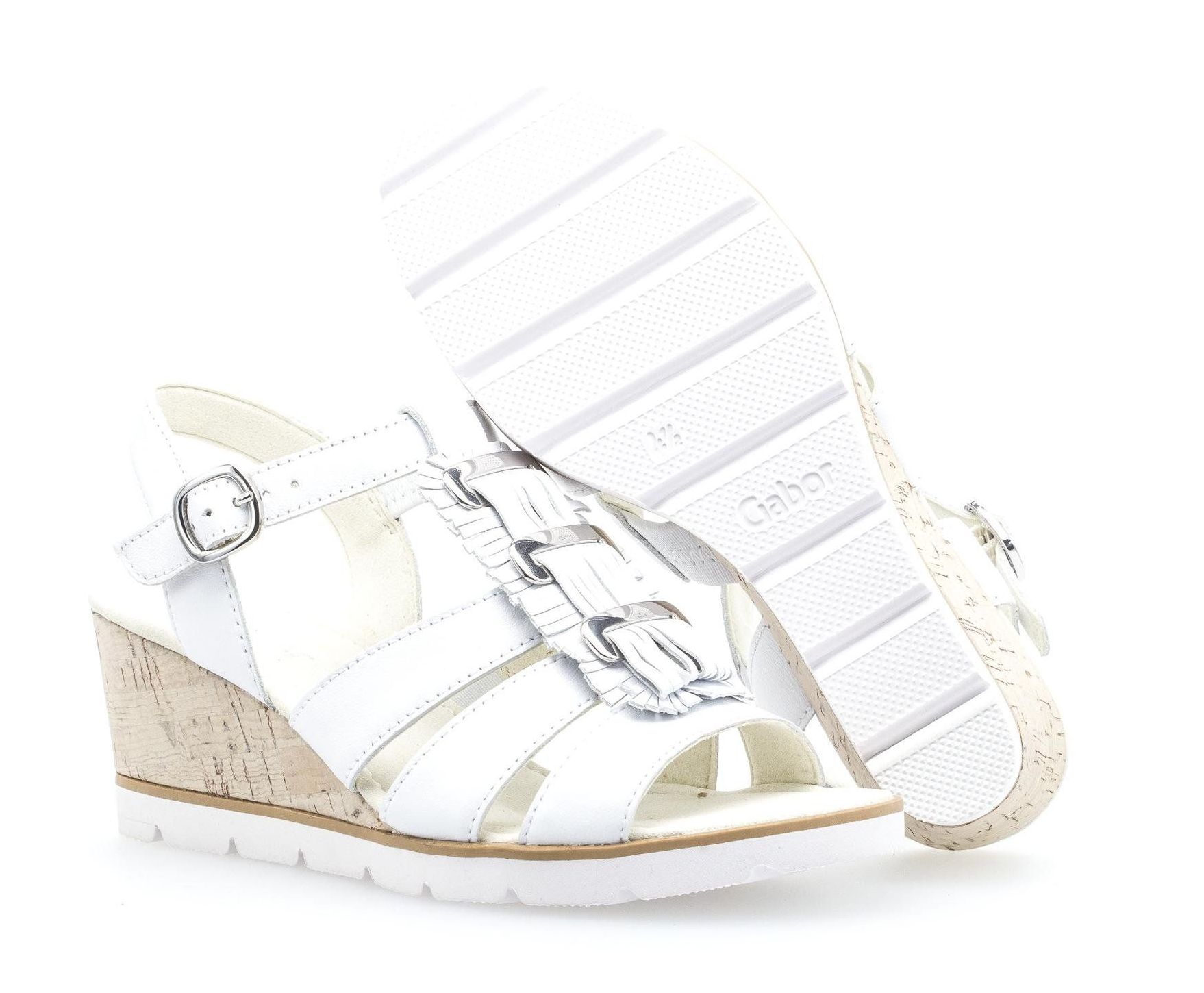 Sandal Gabor Wedge Sandals Smooth Leather White Gabor
