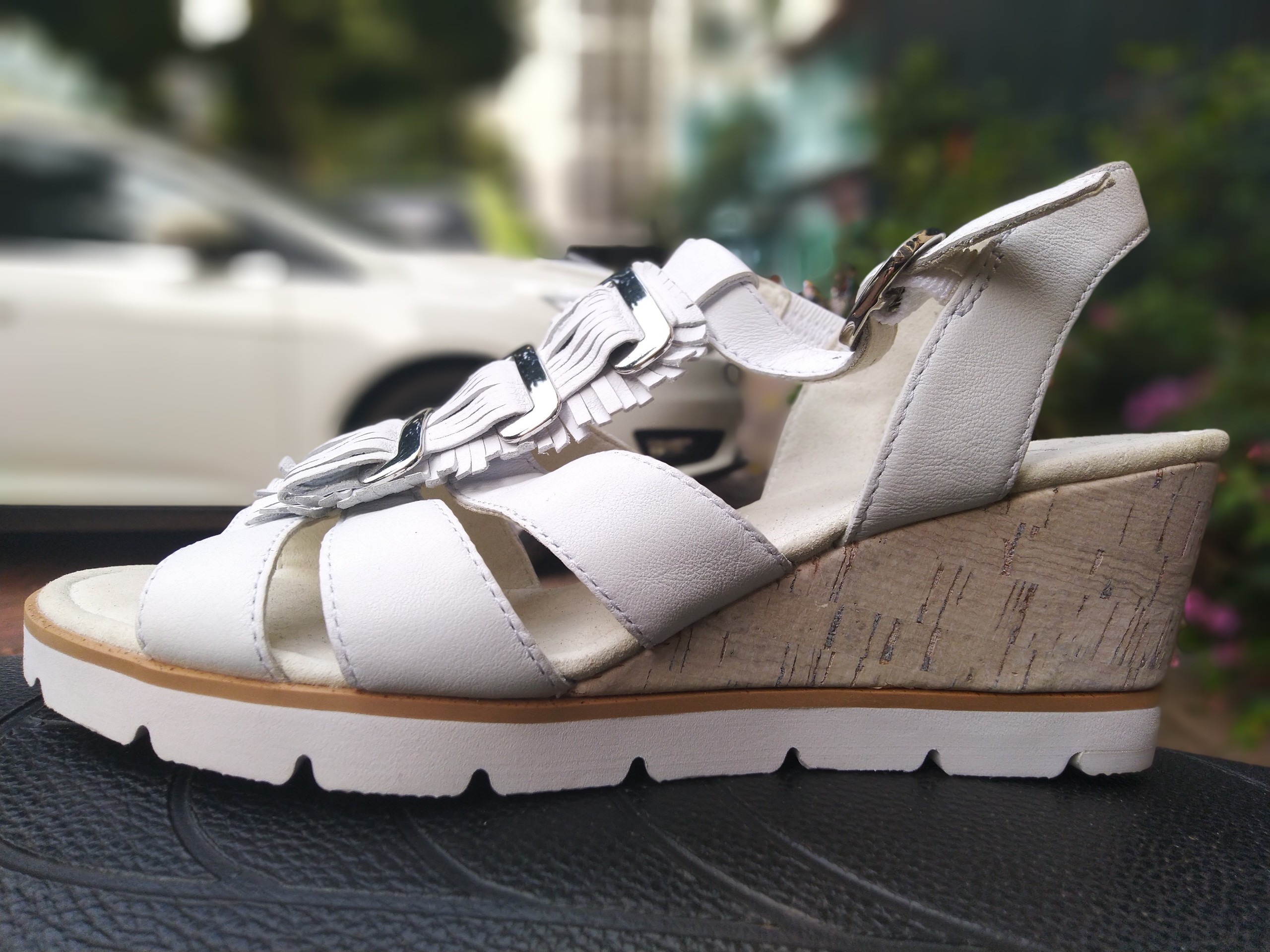 Gabor Wedge Sandals Smooth Leather White Gabor ktmart.vn 6