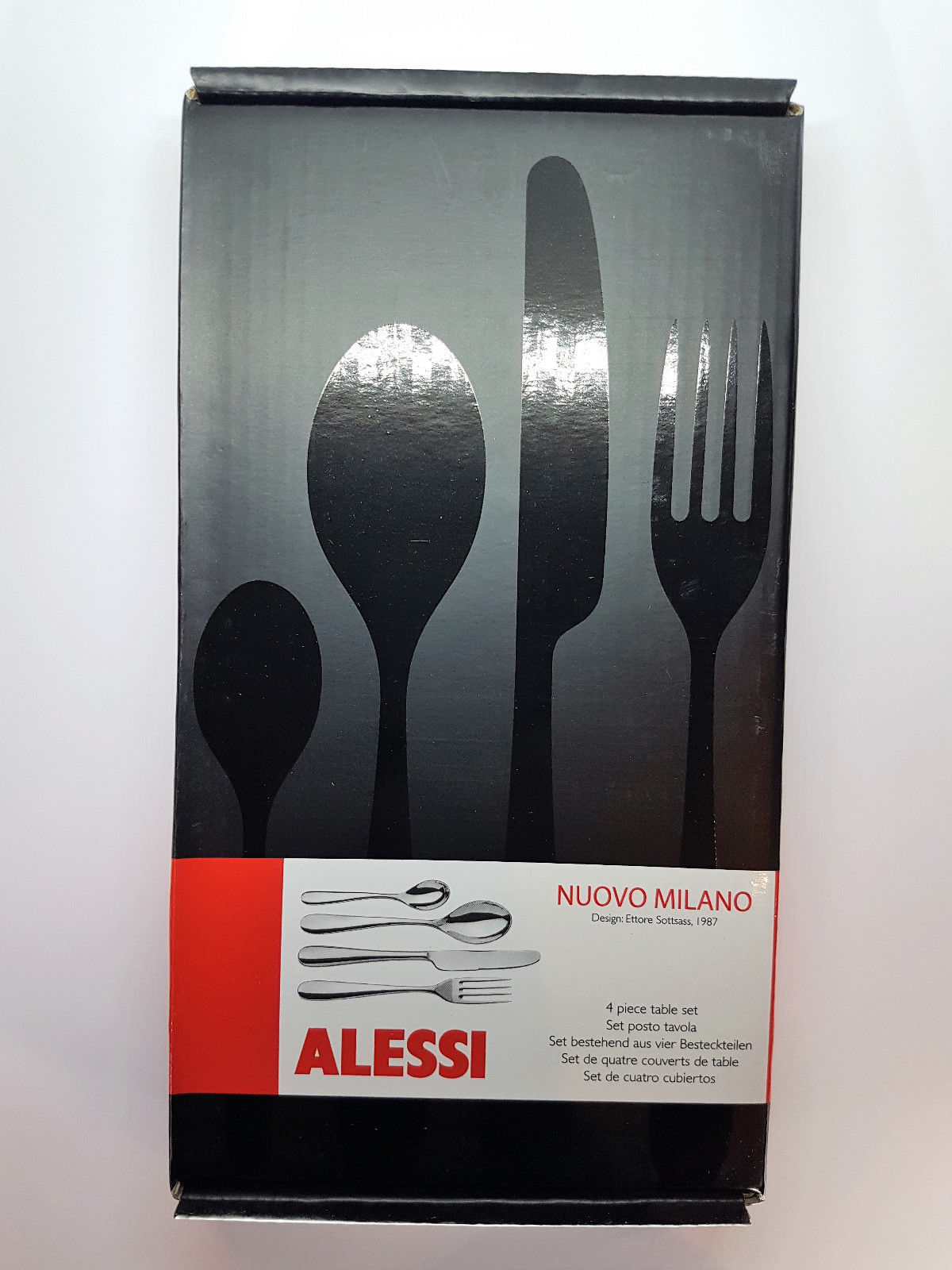 Alessi 4-Piece Nuovo Milano Cutlery Set Silver Alessi ktmart.vn 11