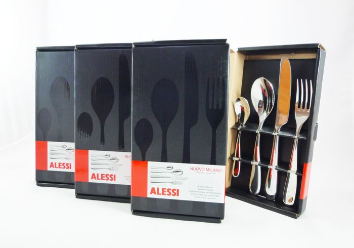 Alessi 4-Piece Nuovo Milano Cutlery Set Silver Alessi ktmart.vn 16