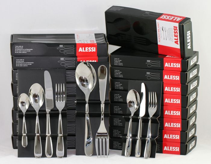 Alessi 4-Piece Nuovo Milano Cutlery Set Silver Alessi ktmart.vn 18