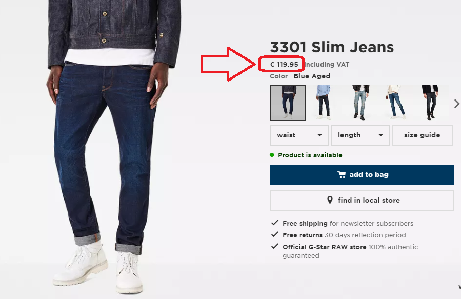 G-Star Raw Men’s 3301 Slim Fit Jean In Hydrite Blue Stretch Denim 51001 G Star ktmart.vn 5