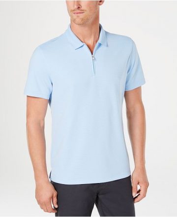 Men's Ottoman Zip Polo Alfani3