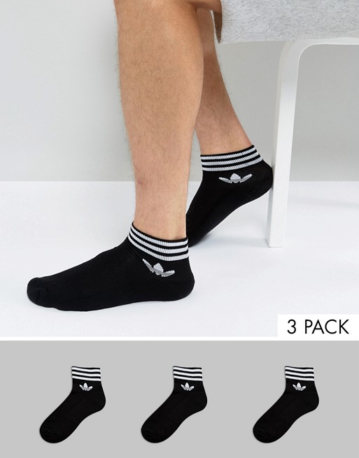 Tất thể thao Chính hãng Adidas Trefoil Ankle Socks 3 Pairs AZ5523 Adidas