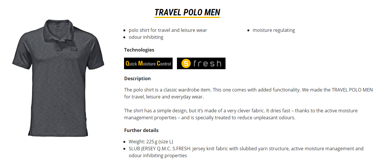 Jack Wolfskin Travel Polo Men Funktional Polo Shirt Men 1804542 Jack Wolfskin ktmart.vn 5
