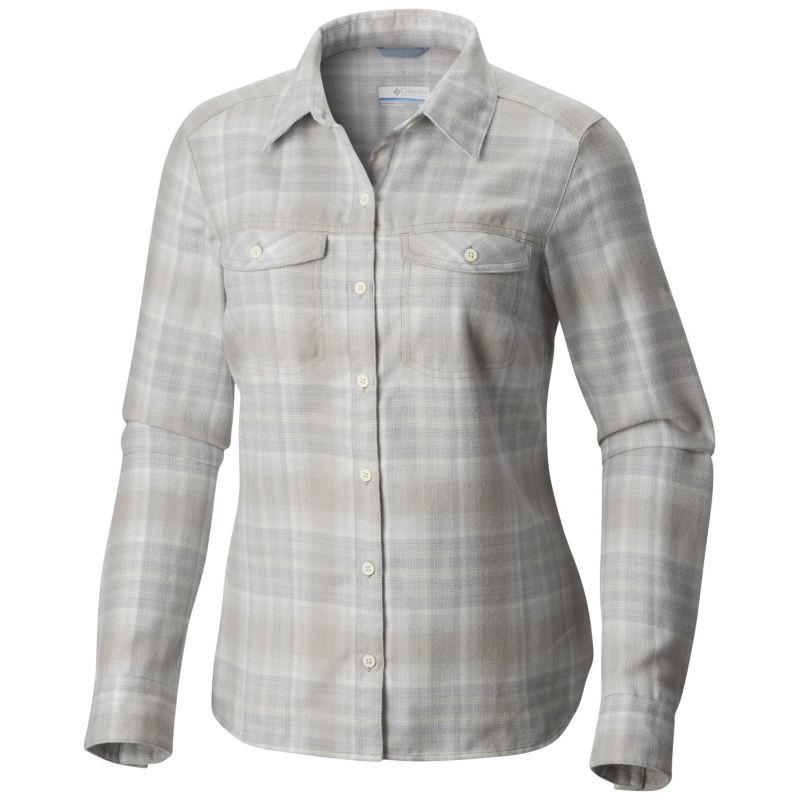 Columbia Silver Ridge Long Sleeve Flannel Shirt (Sea Salt Ombre Plaid)