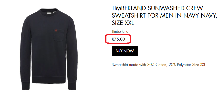Timberland Men’s Sunwashed Crew Neck Sweatshirt A1KXT433 Timberland ktmart.vn 1