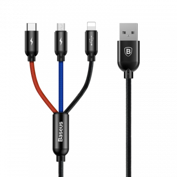 Baseus Three Primary Colors 3-in-1 Cable6