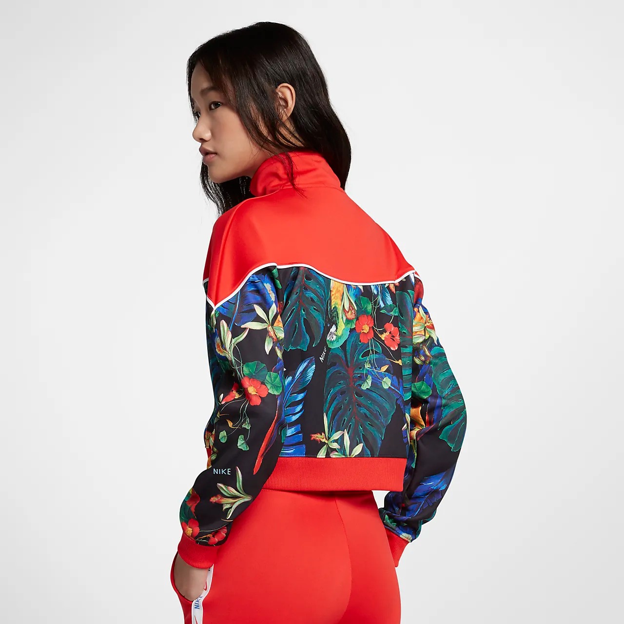 Nike Women’s Red Tropical Hyper Femme Print Tracksuit Jacket Nike ktmart 3