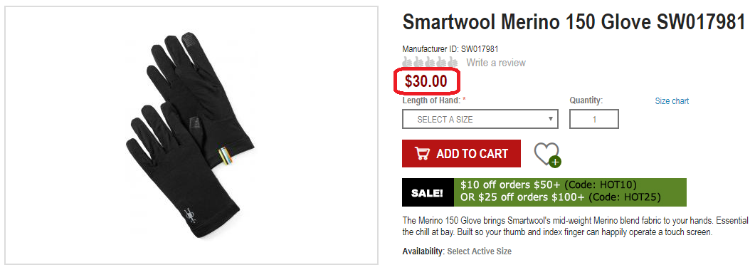 Smartwool Merino 150 Glove SW017981 Smartwool ktmart 2