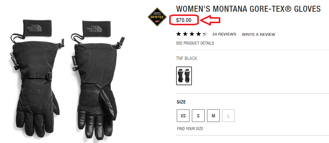 The North Face Women’s Montana Gore-Tex Glove NF0A334C The North Face ktmart 9