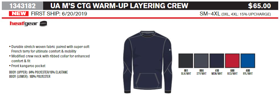 Under Armour CTG Warm Up Layering Crew 1343182 Under Armour ktmart 2