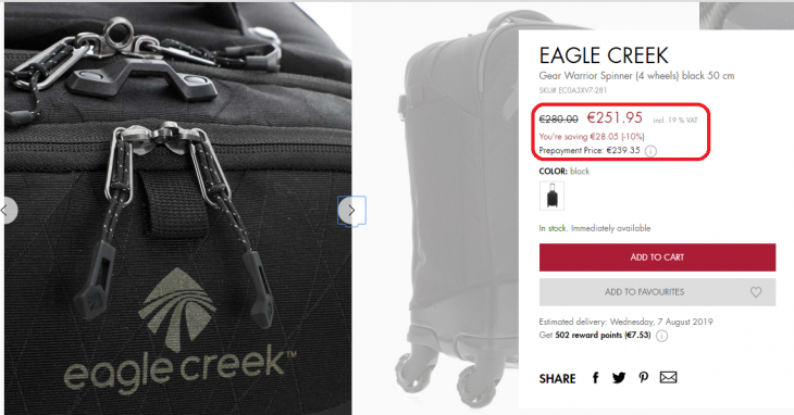 Eagle Creek Gear Warrior 4-Wheel Carry-On Luggage 22-Inch EC0A3XV6 Eagle Creek ktmart 27