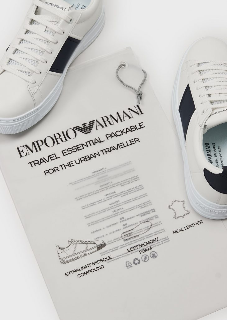 Emporio Armani Travel Essential Leather Sneakers Emporio Armani ktmart 4