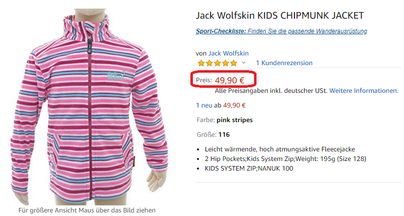 Jack Wolfskin Kid’s Chipmunk Jacket 1602681 Jack Wolfskin ktmart 9