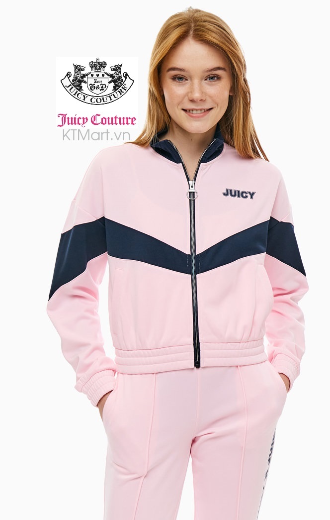 Juicy by Juicy Couture Cropped Pink Zipper Sweatshirt JWTKJ179561 Juicy size S