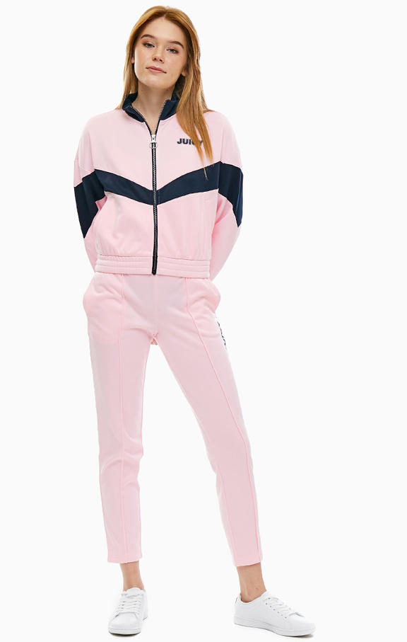 Juicy by Juicy Couture Cropped Pink Zipper Sweatshirt Juicy ktmart 2