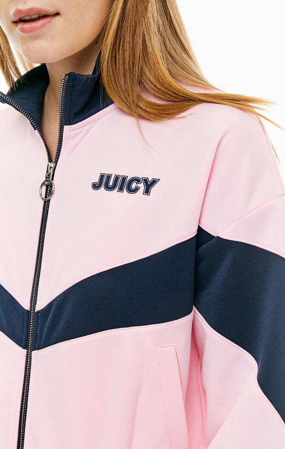 Juicy by Juicy Couture Cropped Pink Zipper Sweatshirt Juicy ktmart 4