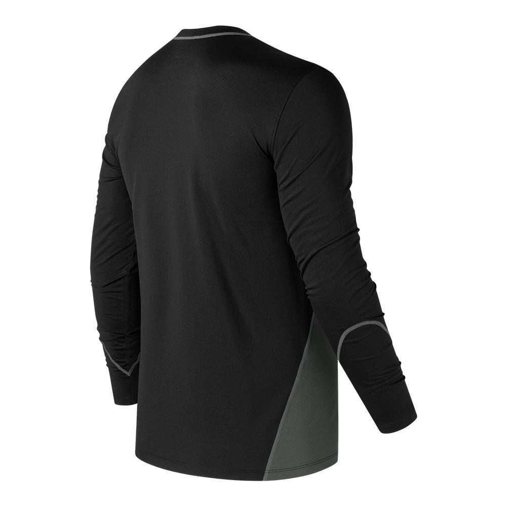 New Balance TMMT422 Men’s Long Sleeve Cold Crew Black and Grey