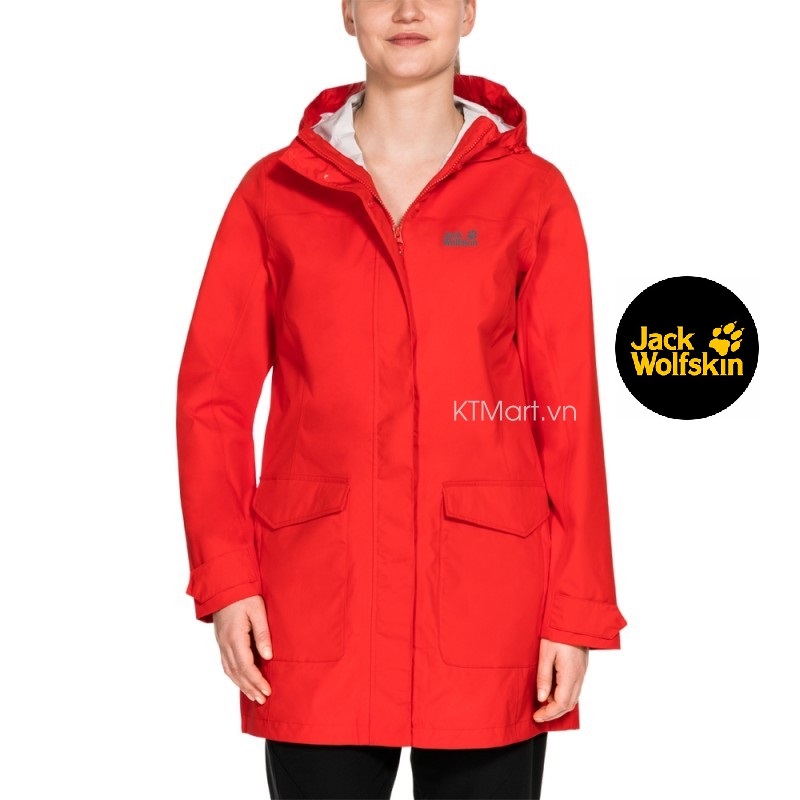 Jack Wolfskin Women’s Crosstown Raincoat 1109001 Jack Wolfskin size L US