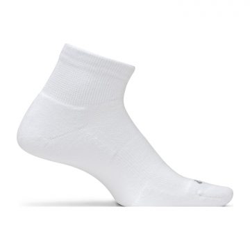 Feetures! Therapeutic Quarter White Unisex Socks size M