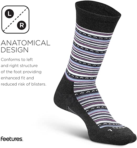 Feetures Women’s Everyday Moisture Wicking Dress Sock – Horizon Cushion Crew size M4