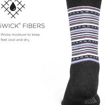 Feetures Women's Everyday Moisture Wicking Dress Sock - Horizon Cushion Crew size M6