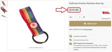 Fjallraven Kanken Rainbow Keyring 23622 Fjallraven ktmart 3