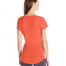 Lucy Women's Short Sleeve Workout Tee - Wild Coral - CW12O1BB3VK