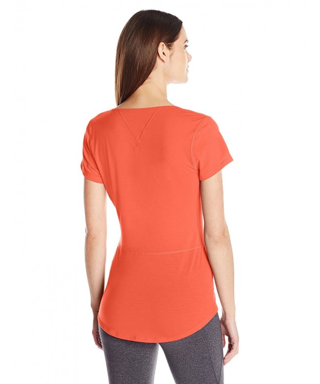 Lucy Women’s Short Sleeve Workout Tee – Wild Coral – CW12O1BB3VK