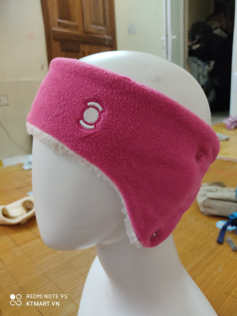 W. Angle Fleece Winter Headband in Pink Color