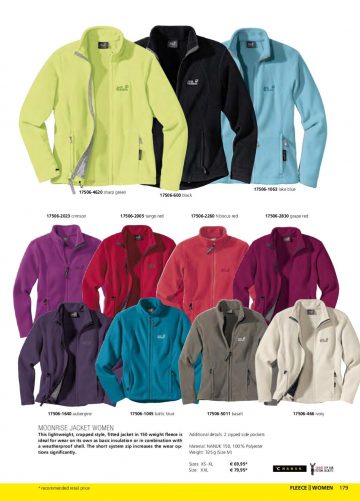 Jack Wolfskin 17506 Moonrise Jacket W size Polartec classic4