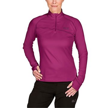 Jack Wolfskin 1802881 W ACTIVE ZIP SHIRT XT, Dark Magenta size M1