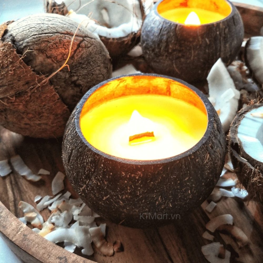 Nến thơm xuất khẩu Coconut Bowls Coconut Soy Candles 100% Biodegradable