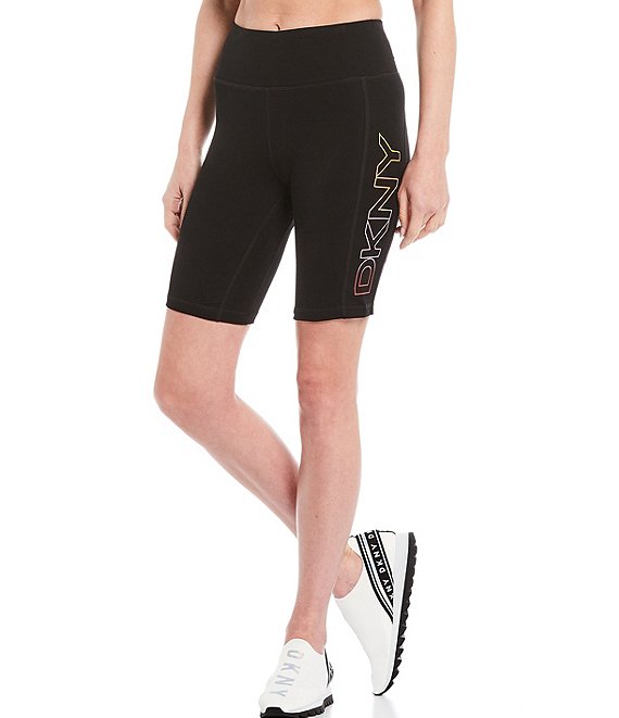 Quần thể thao DKNY DP1s4853 Sport Ombre Logo High Waist Biker Shorts size S