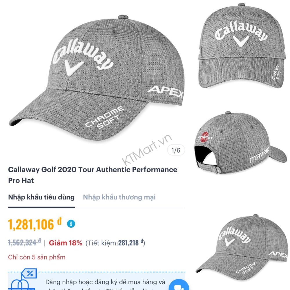 Callaway Golf 2020 Tour Authentic Performance Pro Hat ktmart 5