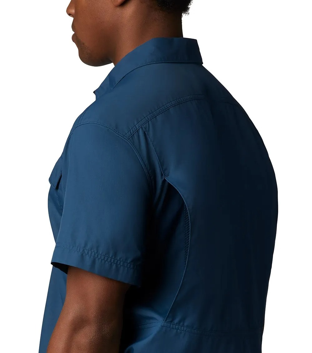 Columbia Silver Ridge 2.0 Outdoor Mens Short Sleeve Shirt AO0647 Petrol Blue size M3
