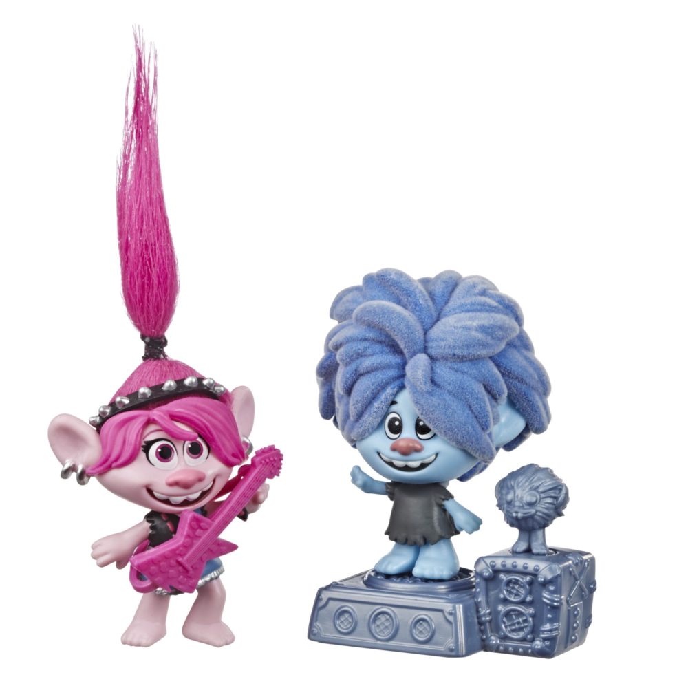 Hasbro DreamWorks Trolls World Tour Rock City with 2 Figures and Base, Accessories