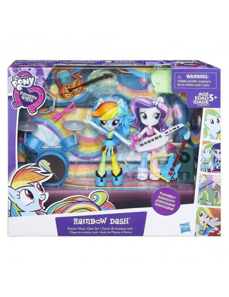 Bộ đồ chơi ca sĩ nhạc rock Hasbro My Little Pony Equestria Girls Minis Rainbow Dash Rockin Music Class Set B9484