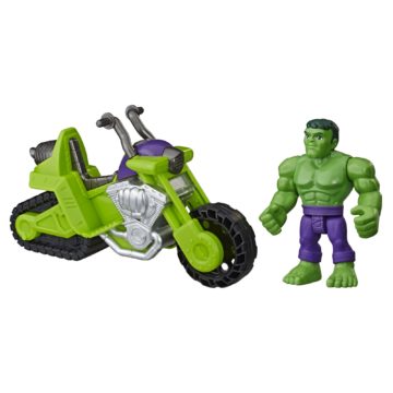 Hasbro Playskool Heroes Marvel Super Hero Adventures Hulk Smash Tank, 5-Inch Figure and Motorcycle Set2