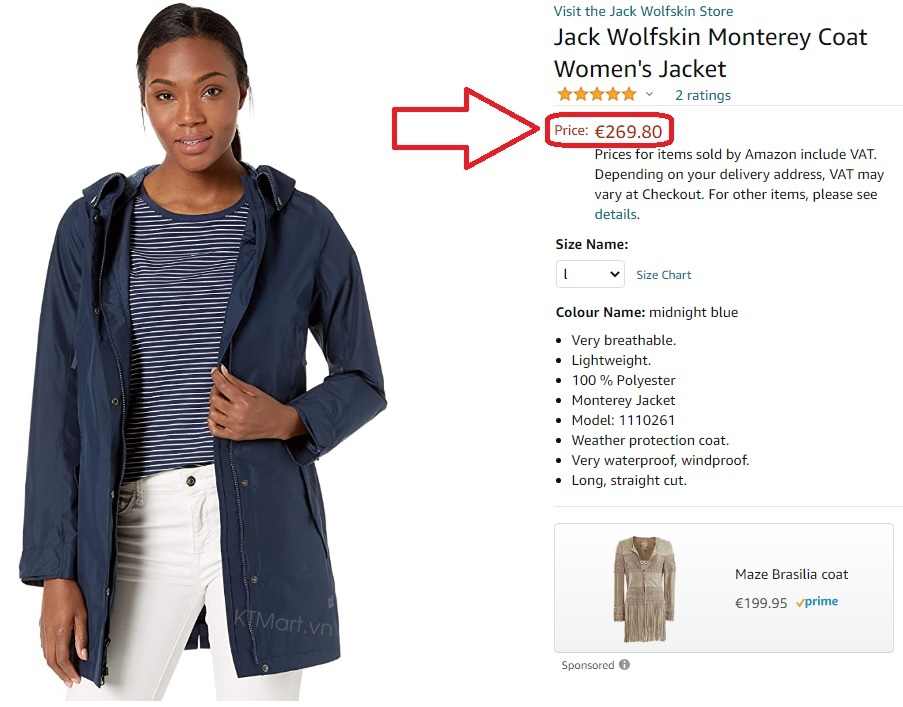 Jack Wolfskin Monterey Coat Women 1110261 Jack Wolfskin ktmart 8